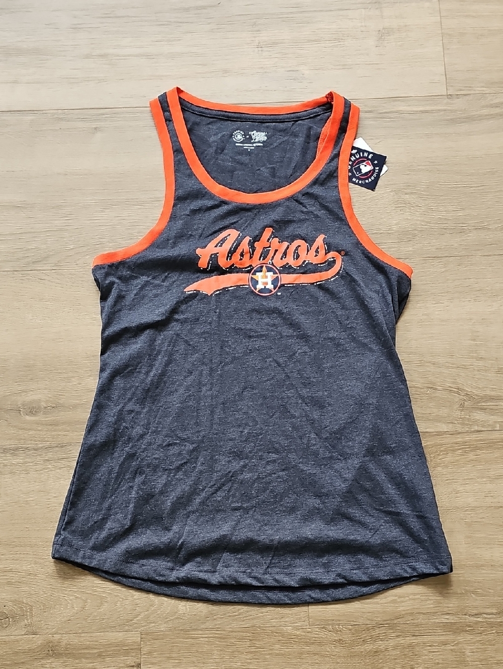 Houston Astros Navy & Orange Tank Top Womens Size Medium